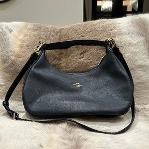 Dark blue COACH leather cross body bag